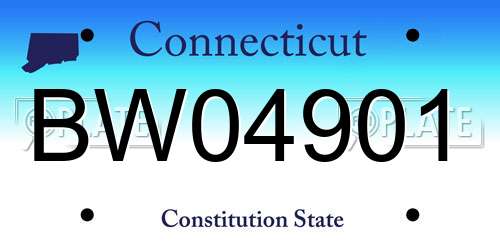 BW04901 Connecticut License Plate
