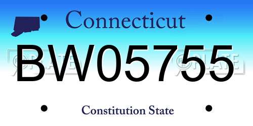 BW05755 Connecticut License Plate