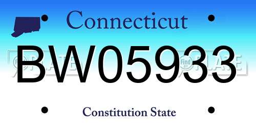 BW05933 Connecticut License Plate