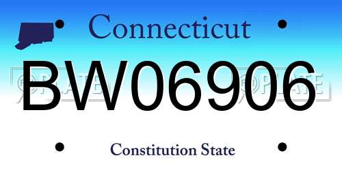 BW06906 Connecticut License Plate