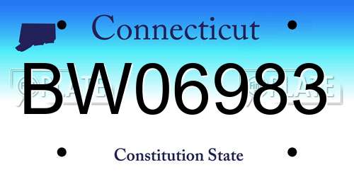 BW06983 Connecticut License Plate