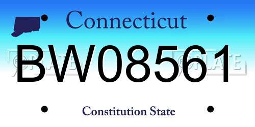 BW08561 Connecticut License Plate