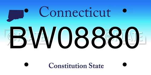 BW08880 Connecticut License Plate