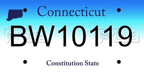 BW10119 Connecticut License Plate