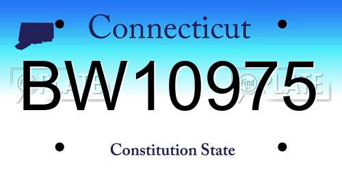 BW10975 Connecticut License Plate