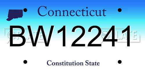 BW12241 Connecticut License Plate