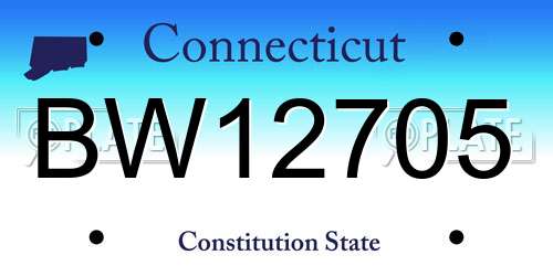 BW12705 Connecticut License Plate