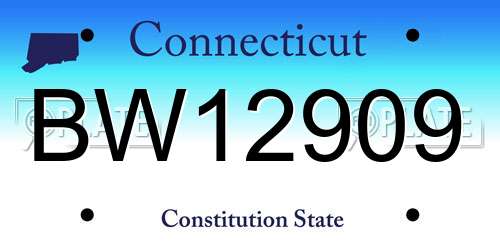 BW12909 Connecticut License Plate