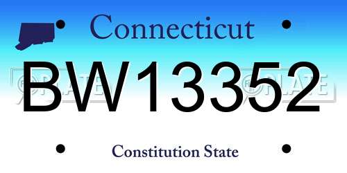 BW13352 Connecticut License Plate