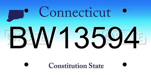 BW13594 Connecticut License Plate