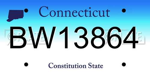 BW13864 Connecticut License Plate
