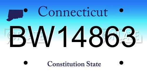 BW14863 Connecticut License Plate