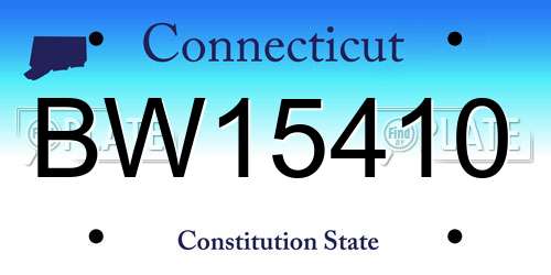 BW15410 Connecticut License Plate