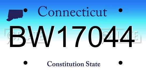 BW17044 Connecticut License Plate