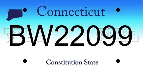 BW22099 Connecticut License Plate