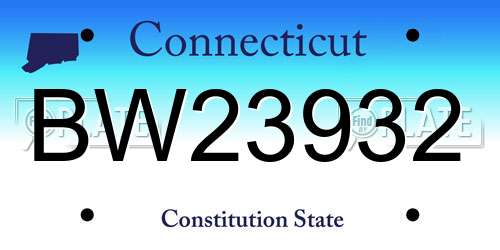 BW23932 Connecticut License Plate