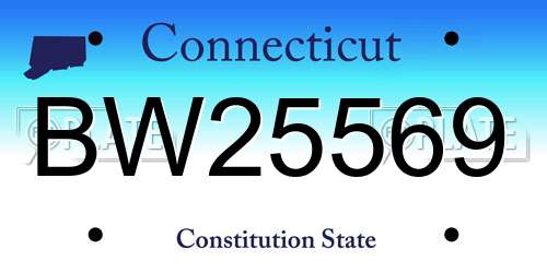 BW25569 Connecticut License Plate