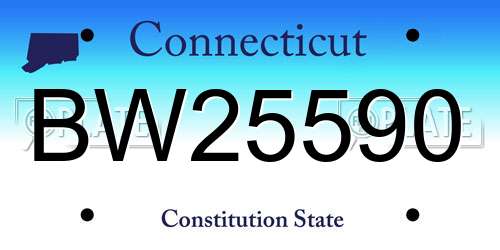 BW25590 Connecticut License Plate