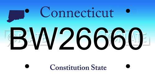 BW26660 Connecticut License Plate
