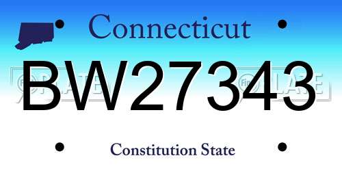 BW27343 Connecticut License Plate