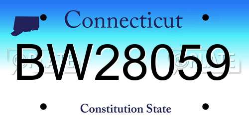 BW28059 Connecticut License Plate