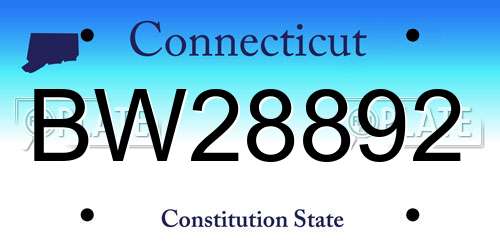 BW28892 Connecticut License Plate