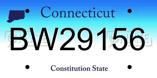 BW29156 Connecticut License Plate