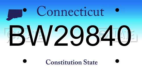 BW29840 Connecticut License Plate