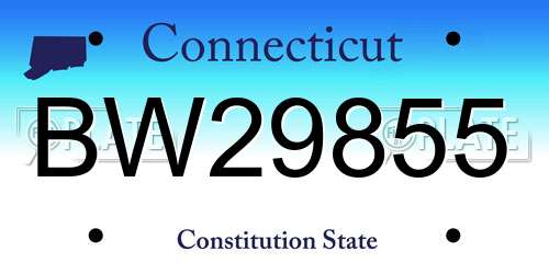 BW29855 Connecticut License Plate