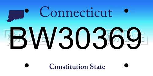 BW30369 Connecticut License Plate