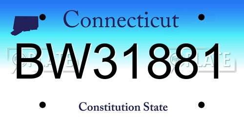 BW31881 Connecticut License Plate