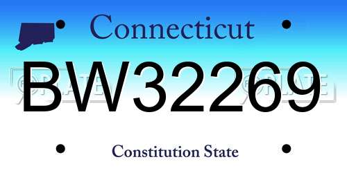 BW32269 Connecticut License Plate