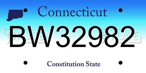 BW32982 Connecticut License Plate