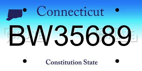 BW35689 Connecticut License Plate