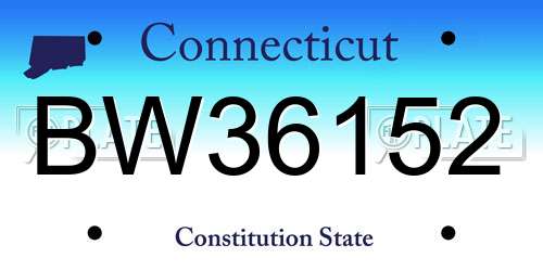 BW36152 Connecticut License Plate