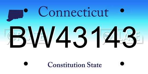 BW43143 Connecticut License Plate