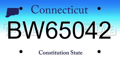 BW65042 Connecticut License Plate