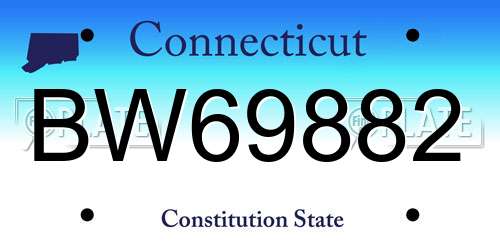 BW69882 Connecticut License Plate
