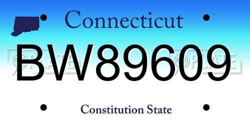 BW89609 Connecticut License Plate