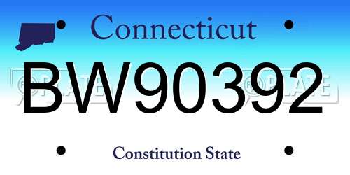 BW90392 Connecticut License Plate