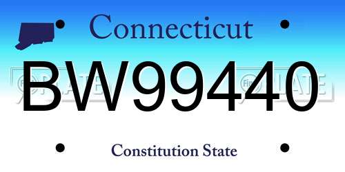 BW99440 Connecticut License Plate