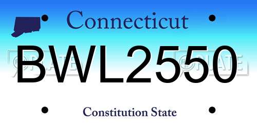 BWL2550 Connecticut License Plate