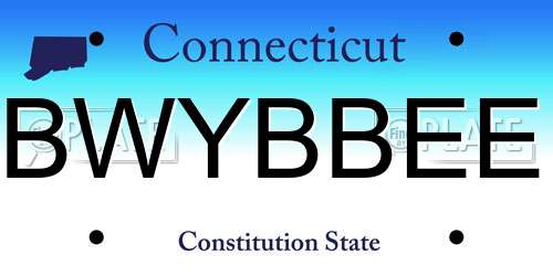 BWYBBEE Connecticut License Plate