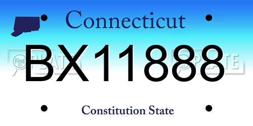 BX11888 Connecticut License Plate