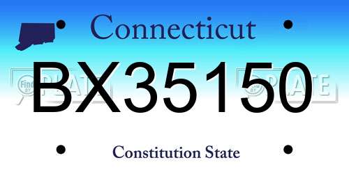BX35150 Connecticut License Plate