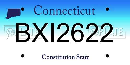 BXI2622 Connecticut License Plate