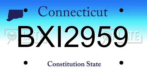 BXI2959 Connecticut License Plate