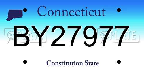 BY27977 Connecticut License Plate