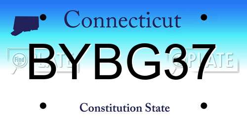 BYBG37 Connecticut License Plate