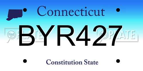BYR427 Connecticut License Plate